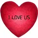 Подушка сердце 3D I love us 40х40х7,5 см (3DPS_15L105)