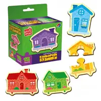 Пазли магнітні Vladi Toys Кольорові будинки VT1733-03 12 деталей