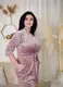 Женский Велюровый Халат 701 - Ліловий (L - 3XL) 3XL