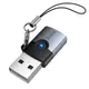 Переходник HOCO Victory USB male to Type-C female adapter UA46B  |USB3.0, 60W, LED|