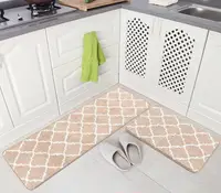 Килимки для дому універсальні 2 пр. 50*80+50*160 см Homytex beige-pudra