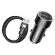 АЗУ Baseus Car Charger Small Screw Series 2xUSB 3.4A + Lightning Cable, Black (TZXLD-A01)