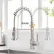 Смеситель кухонный выдвижной слив кран два режима воды вращающийся на 360 градусов WanFan Хром