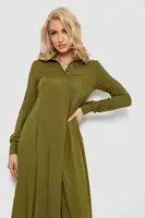 Платье однотонное, цвет хаки, 244R820-10