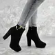Женские ботильоны на каблуке Fashion Jonah 1421 39 размер 24,5 см Черный