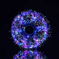 Новорічна гірлянда кімнатна роса 100 м 3000 LED Хвойна лапа зелений провід Мультиколір D3000L100MGML