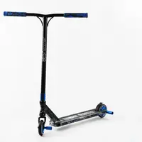 Самокат трюковый Best Scooter HIC-система, пеги, алюминиевый диск и дека, принт. Skulls and blue hands (105679)