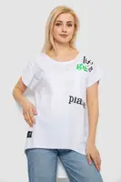 Футболка женская с принтом, цвет белый, 244R2415