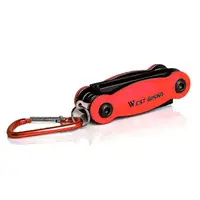 Мультитул West Biking YP0719243 Red кишеньковий набір інструментів для велосипеда