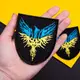 Шеврон на липучке Птица Феникс Флаг Украины 8х9,5 см вышитый патч нашивка