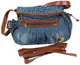 Женская джинсовая сумка на плечо Fashion jeans bag синяя
