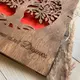 Именной семейный альбом в деревянной обложке для фото, оригинальный подарок на деревянную годовщину свадьбы