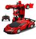 Машинка Трансформер Lamborghini Robot Car Size 18 Красная