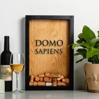 Копилка для винных пробок "Domosapiens", Чорный-коричневый, английский