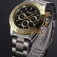 Стильний наручний годинник Jaragar Luxury Reloj Hombre Black