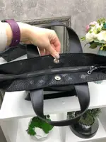 Черная - фурнитура серебро - экокожа под рептилию - вместительная сумка. Дорогой турецкий материал (0232-2)