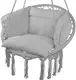 Качели подвесные гнездо аиста с подушкой MalTec 60x60cm серый (Польша)