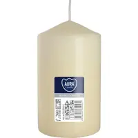Свічка столова циліндр Bispol AURA Candles sw70/120-011 Молочний