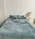 Постельное белье плюшевое семейное Dushka Home 20843 160х215х2 см бирюзовое