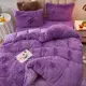 Постельное белье евро из велюра и плюша Jojo Мишка 20071 200х230 см фиолетовое