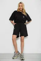 Костюм женский повседневный, цвет черный, 241R5004