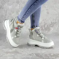 Кросівки жіночі зимові Fashion Donno 2247 36 розмір 23 см Сірий