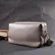 Женская интересная сумка с двумя ремнями из натуральной кожи Vintage 22275 Серый