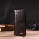 Вертикальный бумажник без застежки из натуральной кожи с тиснением под крокодила CANPELLINI 21905 Коричневый