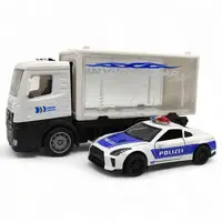 Грузовик инерц. (Полиция) с метал машинкой (Nissan R35)