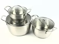 Набор кастрюль Best Seller FH-300-6 6 предметов серебристый
