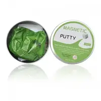 Пластилін магнітний Magnetic Putty в металевому боксі + 4 очі Зелений