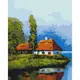 Картина по номерам "Домик у озера" Brushme BS53152 40х50 см