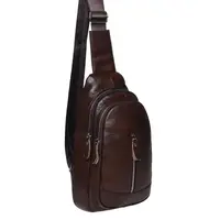 Чоловічий шкіряний рюкзак на плечі Borsa Leather K1318-Brown