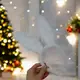 Святковий обруч Зайчик хутряний білий 28 см