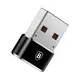 Адаптер-переходник Baseus USB 2.0 Male to Type-C Female 5A, Black (CAAOTG-01)