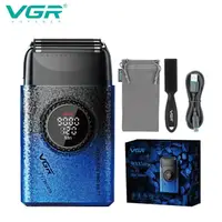 Электробритва VGR V-377 BLUE шейвер, Электрическая бритвенная бритва для бритья, шейвер мужской