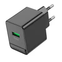Адаптер сетевой Borofone Erudite single port charger BAS12A |1USB, 18W/3A, QC/PD|
