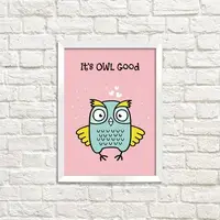 Постер в рамке It`s OWL good 15x21 см, A5 (WMT5_ART059_WH)