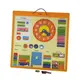 Магнитный календарь Viga Toys с часами на английском языке (50377)