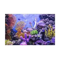 Море для аквариума наклейка с рыбами 45х75 см. (750х450)