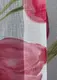 Тюль батист, коллекция "Flora". Цвет белый с красним цветочным принтом. Код 1171т