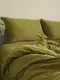 Постельное Белье Вареный Хлопок Limasso Olive Standart Оливковый Двуспальный Евро 200х220см