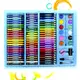 Набор для рисования Lesko Super Mega Art Set 168 предметов Blue Карандаши Краски Мелки Бумага Футляр