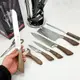 Набор кухонных ножей UNIQUE UN-1833 с деревянными ручками и подставкой