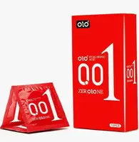 Презервативы латексные OLO 0,01 с разогревающим эффектом (упаковка 10 шт)