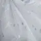 Ткань тюль фатин с вышивкой белая