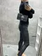 АКЦИЯ! Черный - каркасный стильный клатч с птицами на магнитах, структурная экокожа (0298-4)