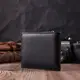 Кошелек среднего размера с оригинальной монетницей из натуральной кожи ST Leather 22458 Черный