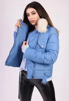 Куртка женская голубая демисезонная код П430