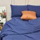 Постельное белье Синий страйп Бязь MERISET - Семейный на резинке